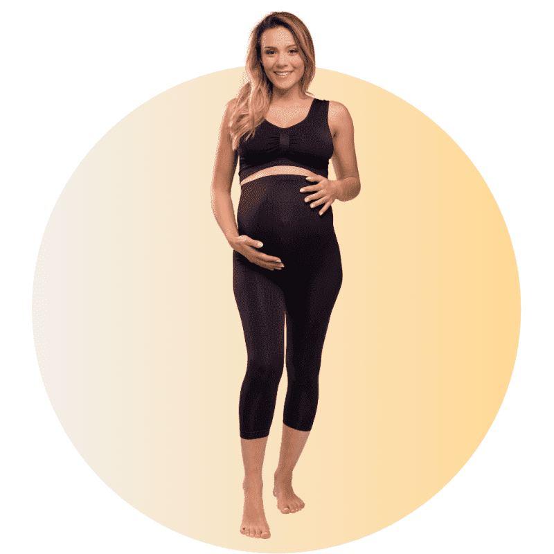 Carriwell Těhotenské podpůrné legíny 3/4 černé XL