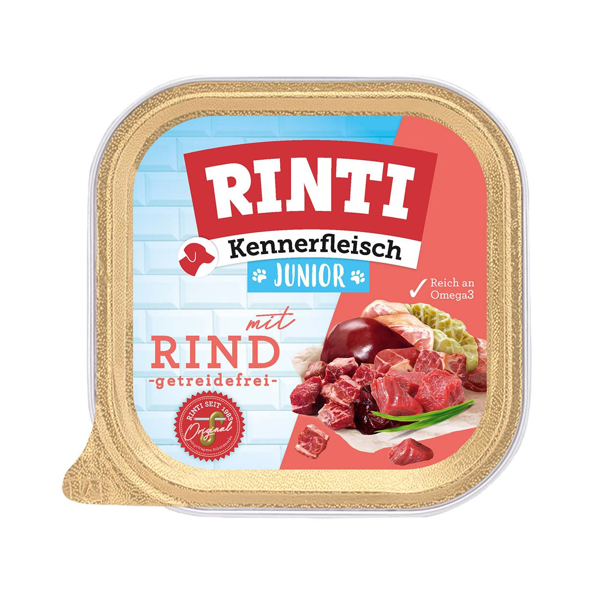 RINTI Kennerfleisch Junior hovězí maso 9 × 300 g