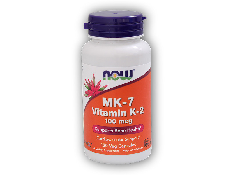 NOW Foods MK-7 Vitamin K2 100mcg 120 rostlinných kapslí
