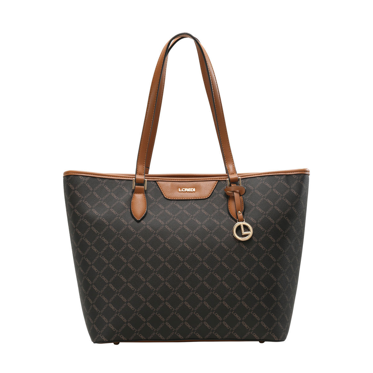 L.credi dámská stylová kabelka - tmavohnědá - One size