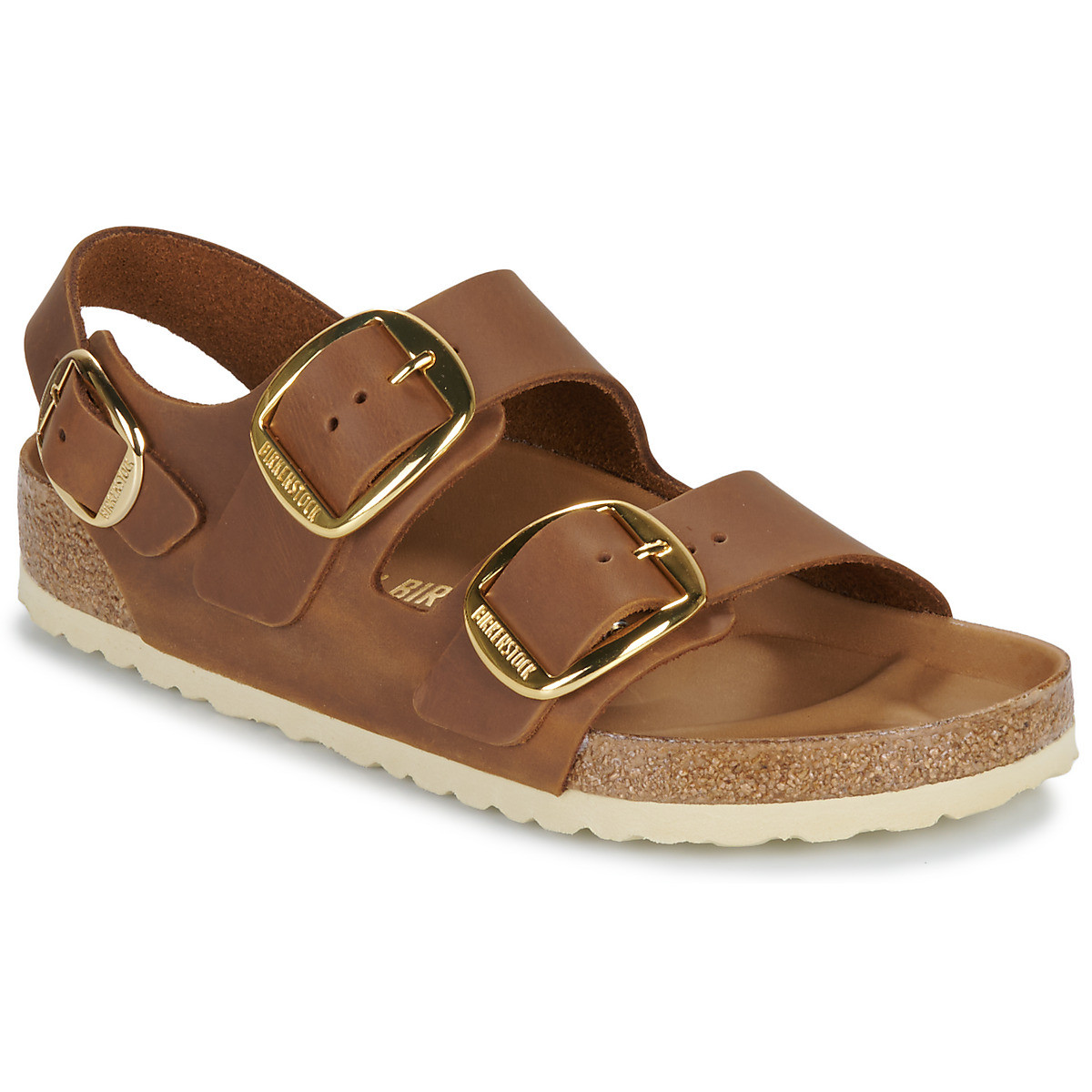 BIRKENSTOCK  Milano Big Buckle LEOI Cognac HEX  Hnědá