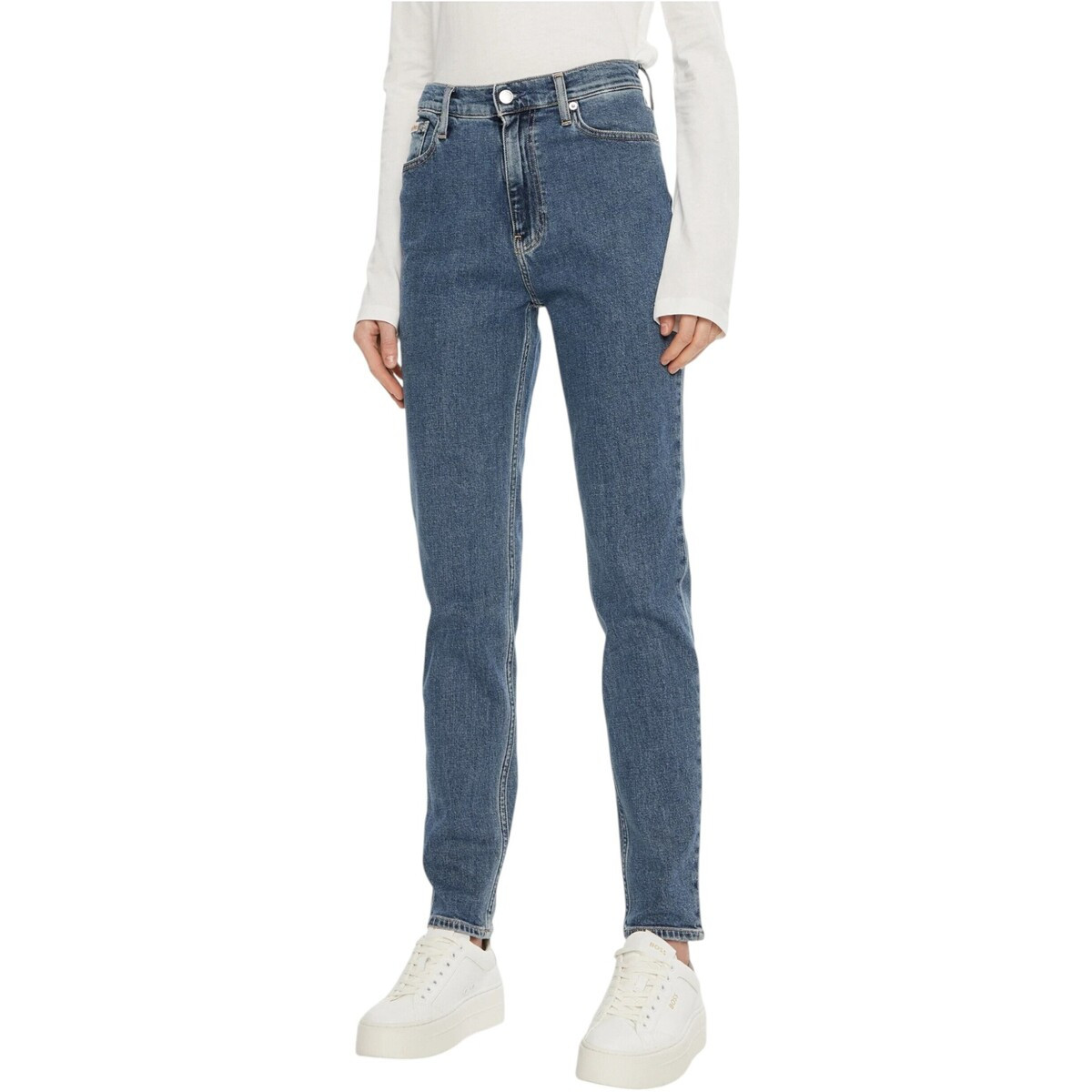 Calvin Klein Jeans  MOM JEAN J20J224030  Modrá