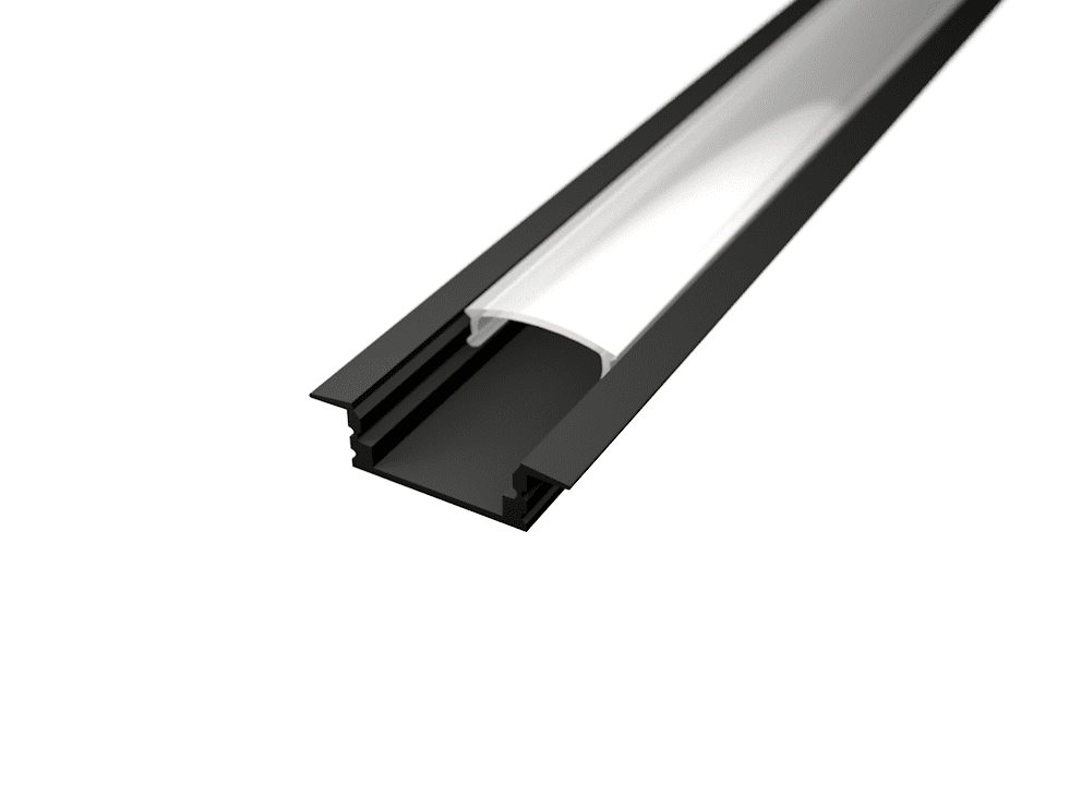 LED Solution Vestavný profil pro LED pásky V1 černý Vyberte variantu a délku: Profil bez difuzoru 1m LP301B-1M
