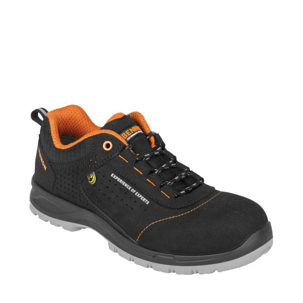 Boty Bennon Nux S1P ESD NM Low - černé-oranžové, 36