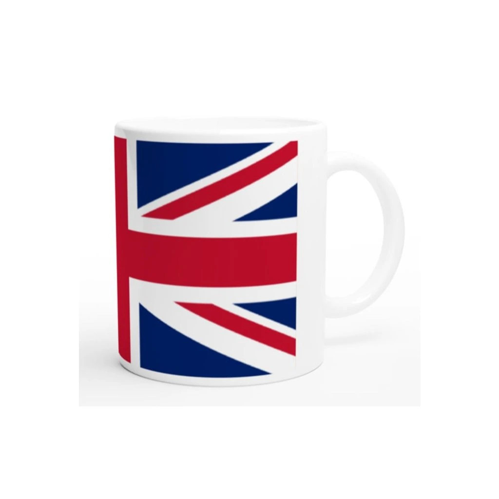 Hrnek Striker vlajka Velká Británie - bílý