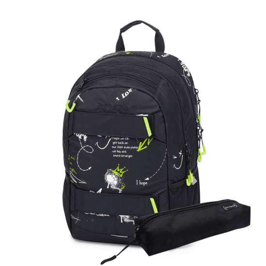 Oxybag Studentský batoh + etue OXY Sport - Graffiti - 1-49125E