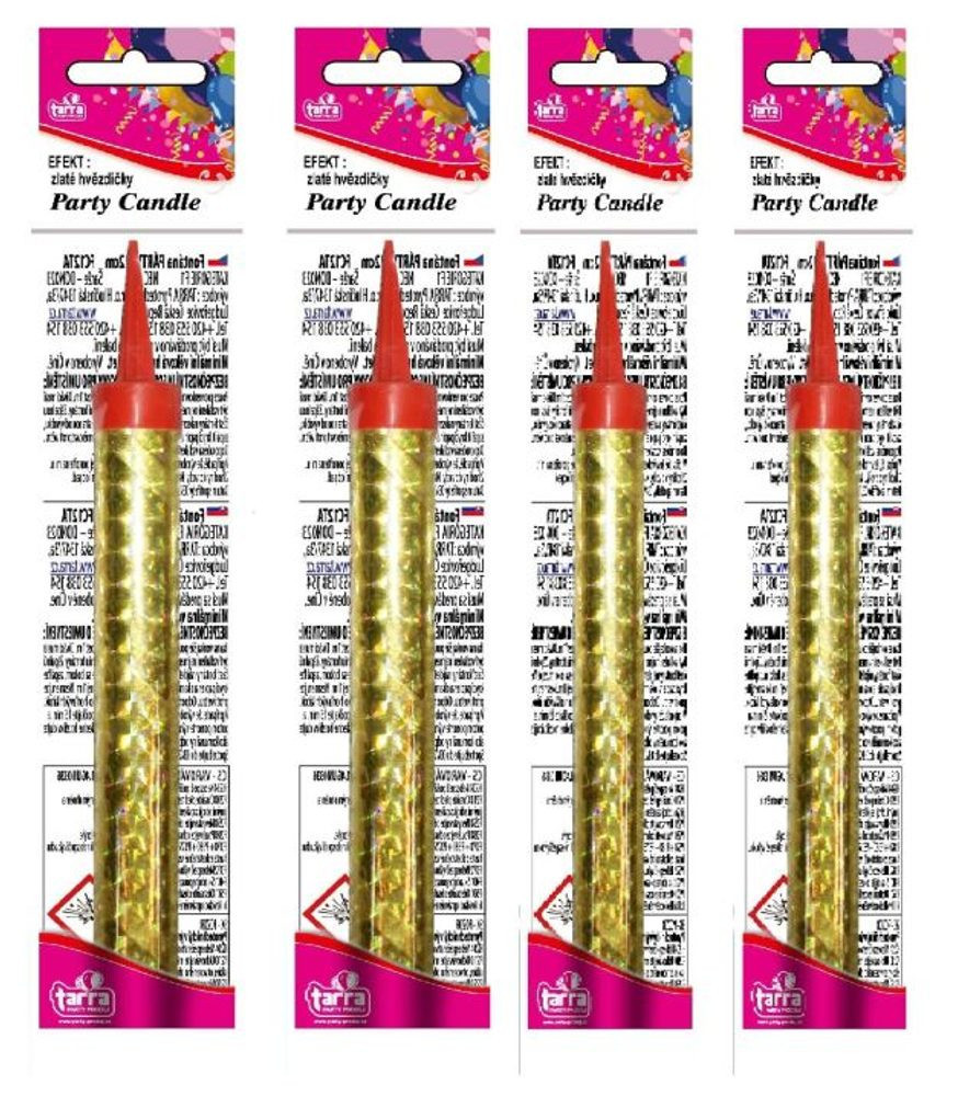 Party fontána na dort 12 cm - 4 ks - 4/100/1 - ČÍNA