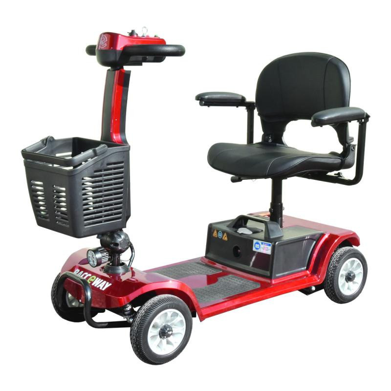 RACCEWAY Elektrický čtyřkolový vozík Split vínový