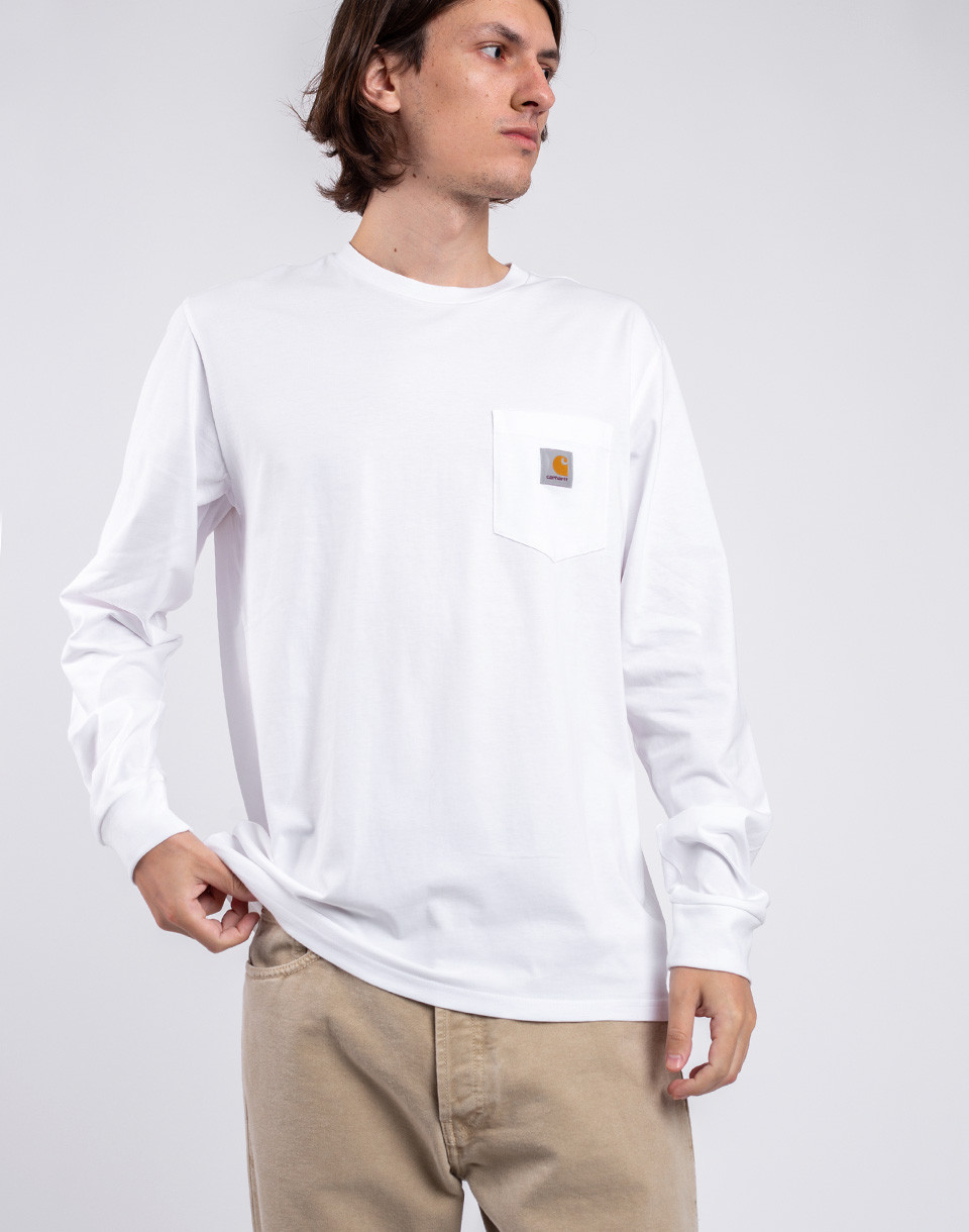 Carhartt WIP L/S Pocket T-Shirt White S