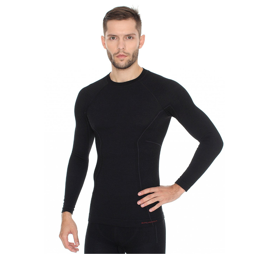 Brubeck Active Wool s dlouhým rukávem Black - L