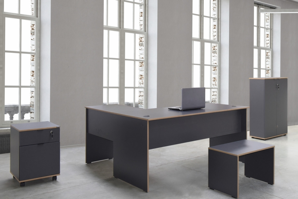 Kancelářská sestava CORNO 1, antracit/dub