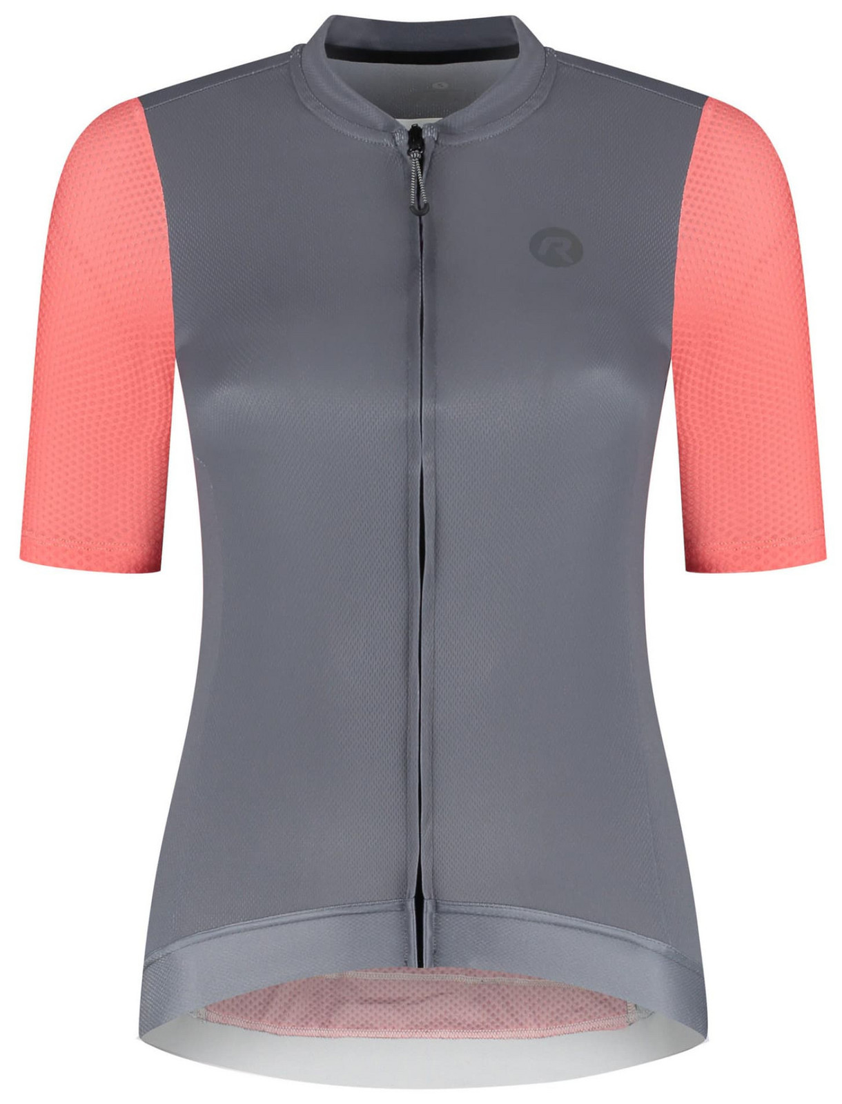 Dámský aerodynamický cyklodres Rogelli FAST s krátkým 3D rukávem, šedo-korálový 2XL