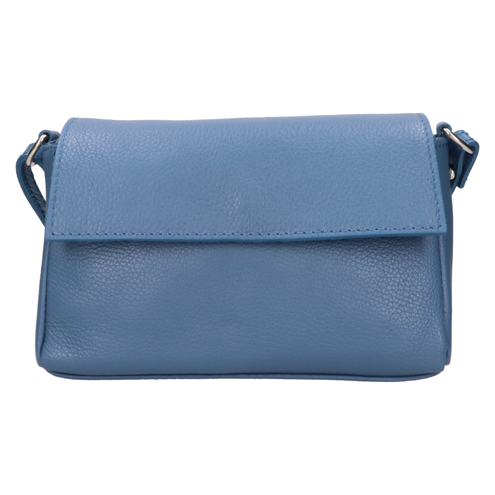 Dámská kožená crossbody kabelka Italia Darina - modrá