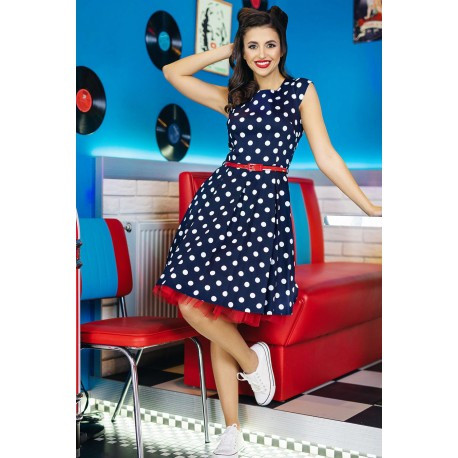 Šaty SARA Gotta s puntíky, Velikost 38, Barva Modro - bílá Gotta 0020034