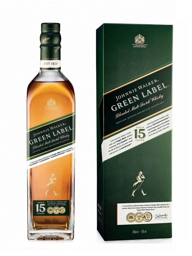 Gravírování: Johnnie Walker Green Label 15y 0,7l 43%