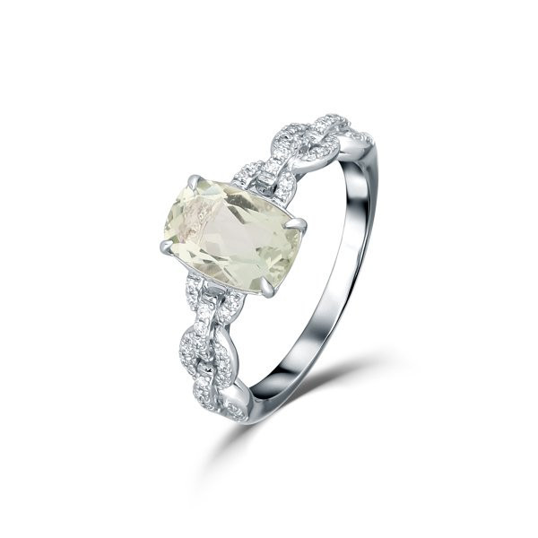 Prsten se zeleným ametystem 324-957-GA56 53-2.90g