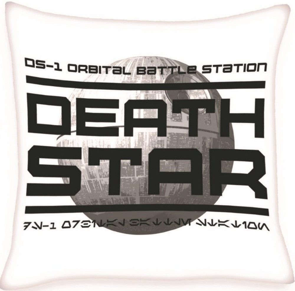 Herding polštářek Star wars-Hvězdné války, Hvězda smrti 40x40 cm - Bílá-Hvězda smrti