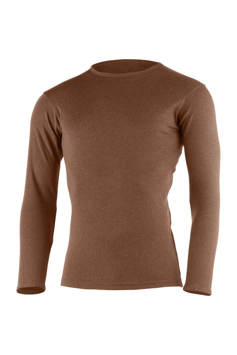 Lasting pánská merino mikina BELO 7474 hnědé Velikost: L
