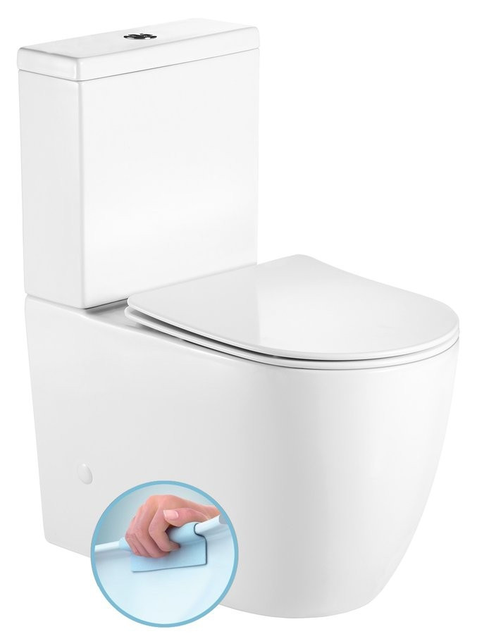 SAPHO INFINITY WC kombi, Rimless, spodní/zadní odpad, bílá PC105WR