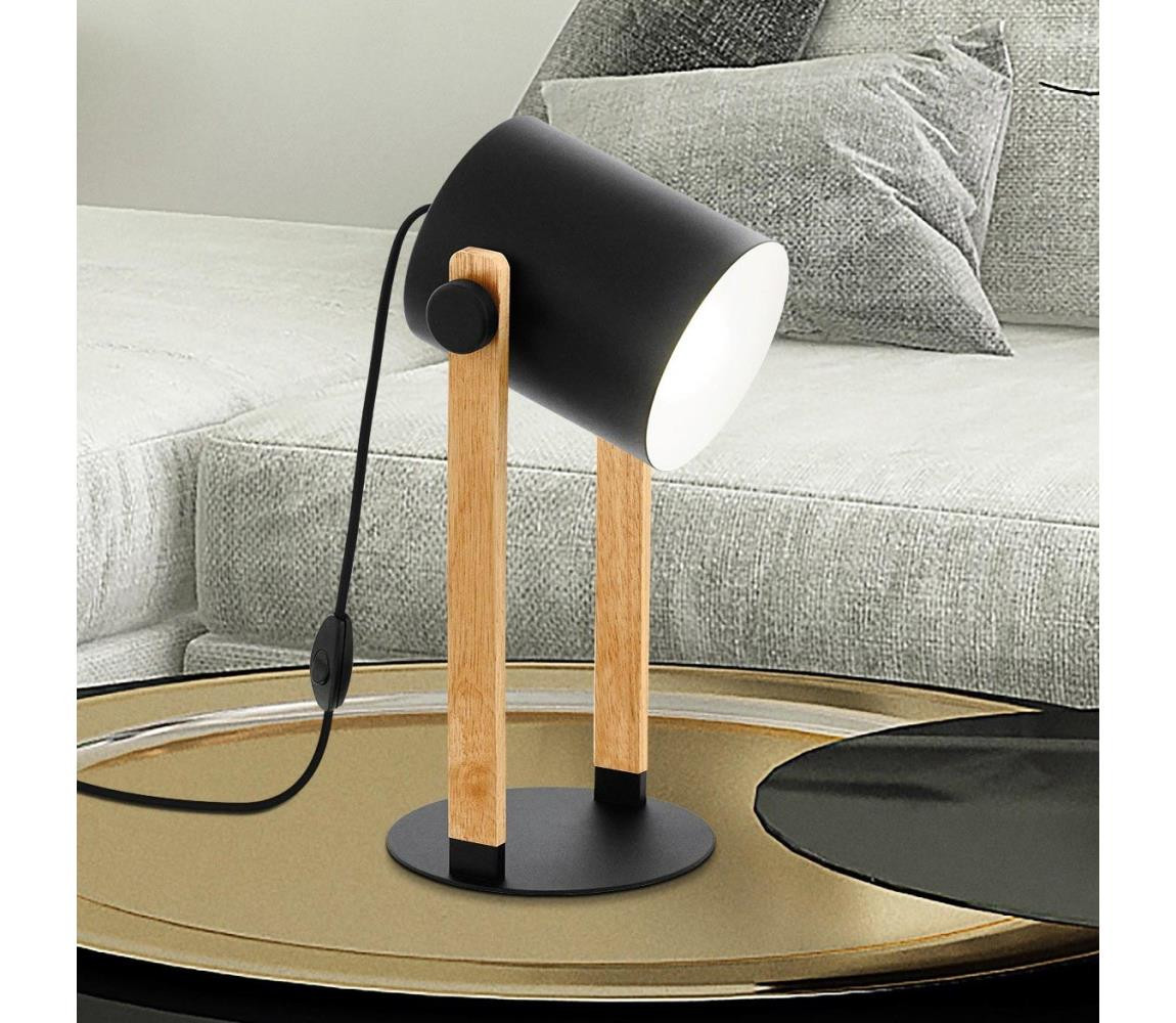 Eglo Eglo 43047 - Stolní lampa HORNWOOD 1xE27/28W/230V