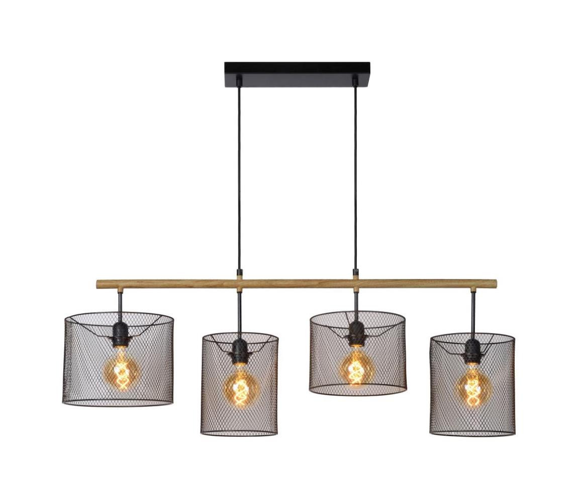 Lucide Lucide 45459/04/30 - Lustr na lanku BASKETT 4xE27/60W/230V