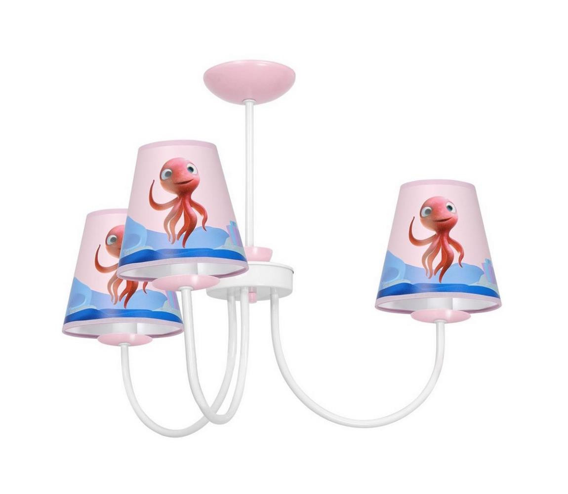 Dětský lustr na tyči OCTOPUS 3xE14/40W/230V