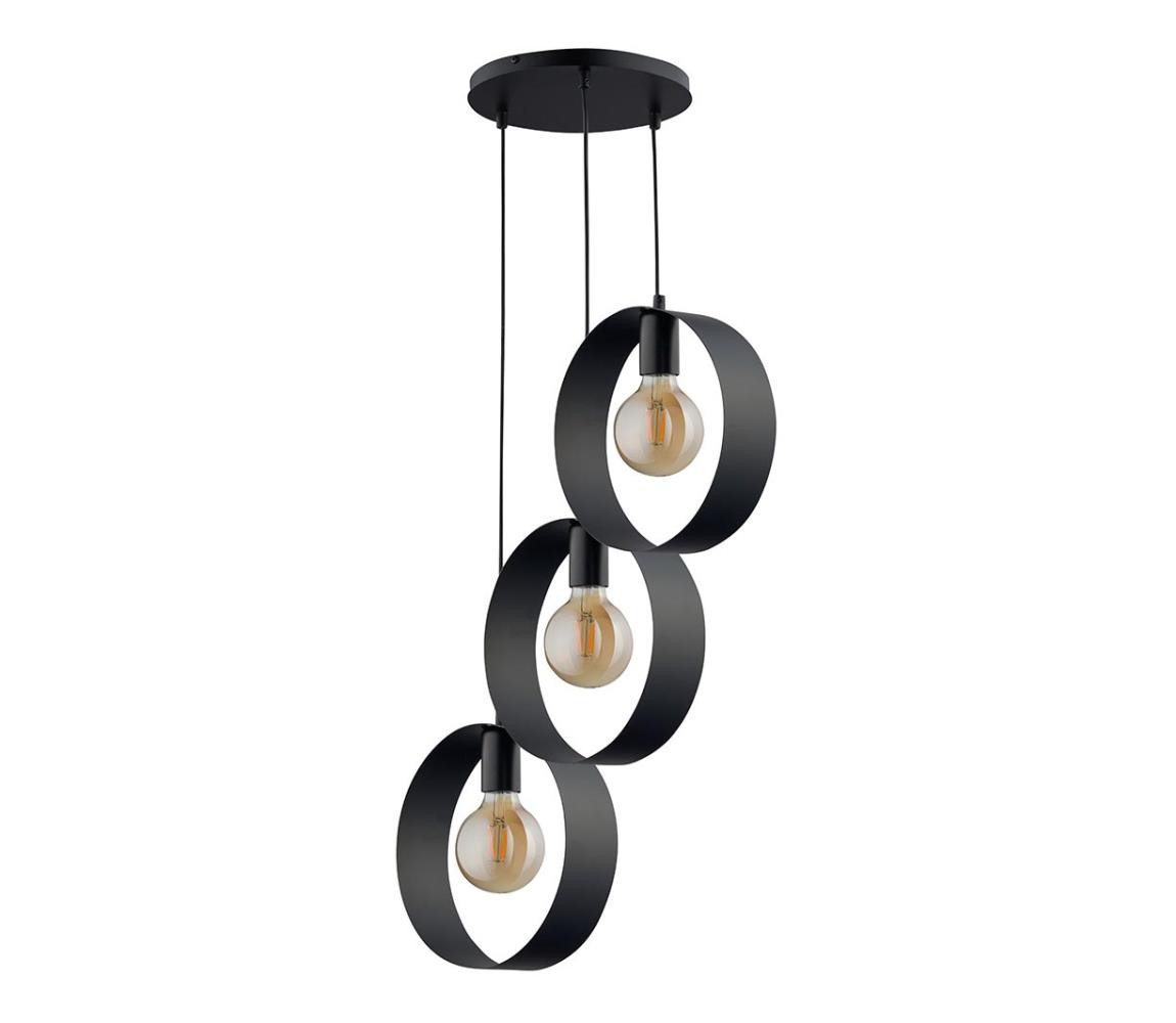 Lustr na lanku HAPPY 3xE27/60W/230V černá