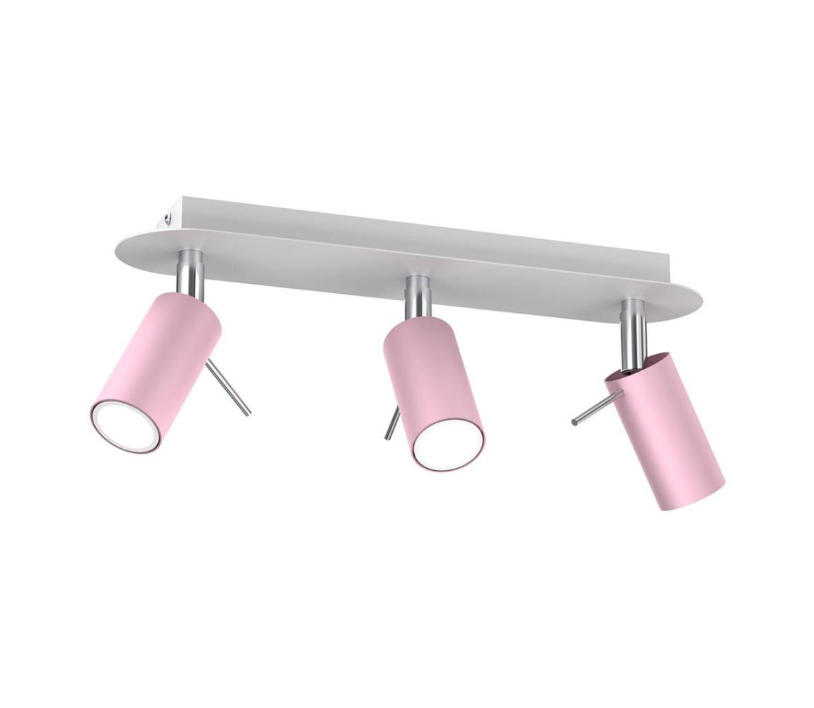 Bodové svítidlo PRESTON 3xGU10/MR11/40W/230V růžová