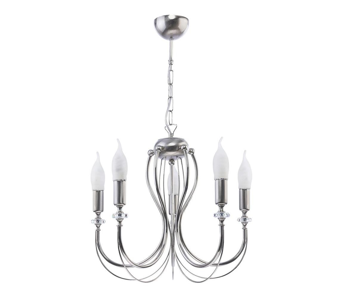 Jupiter Jupiter 1688 - Lustr na řetězu MELANI 5xE14/40W/230V stříbrná