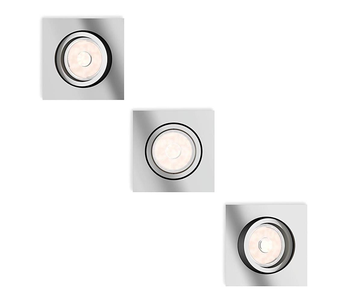 Philips Philips 50403/11/PN - SADA 3x Podhledové svítidlo DONEGAL 1xGU10/5,5W/230V