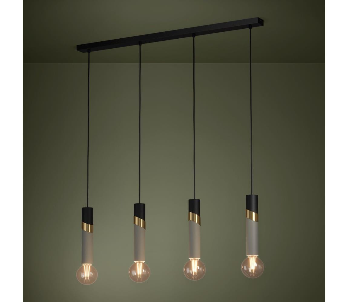 Eglo Eglo 39936 - Lustr na lanku CEDRAL 4xE27/40W/230V černá/zlatá