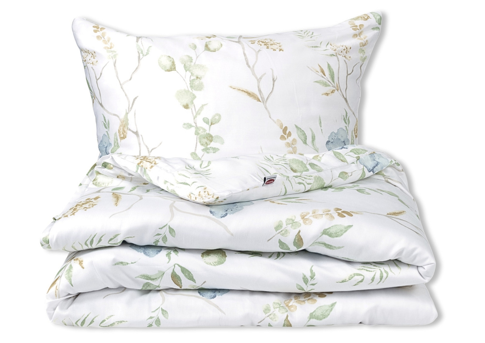 Matex Bavlněné saténové povlečení Exclusive 140x200 + 70x90 cm - Modré květy