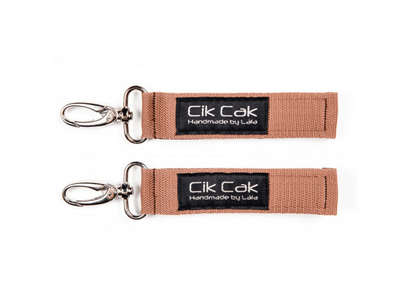 Cik Cak Úchyty na kočárek hnědá stříbro