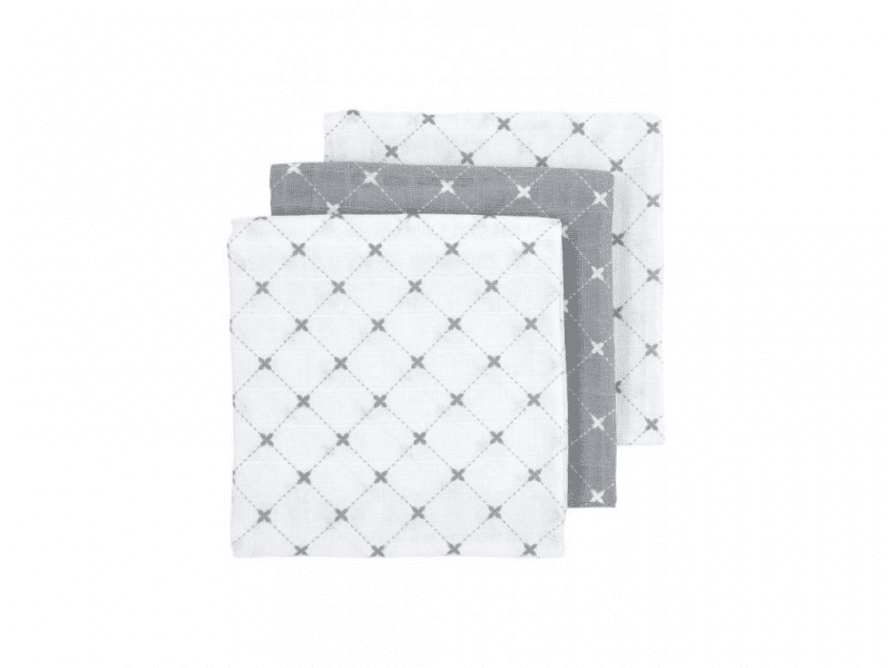 Meyco Mušelínové pleny 3-balení - Louis grey