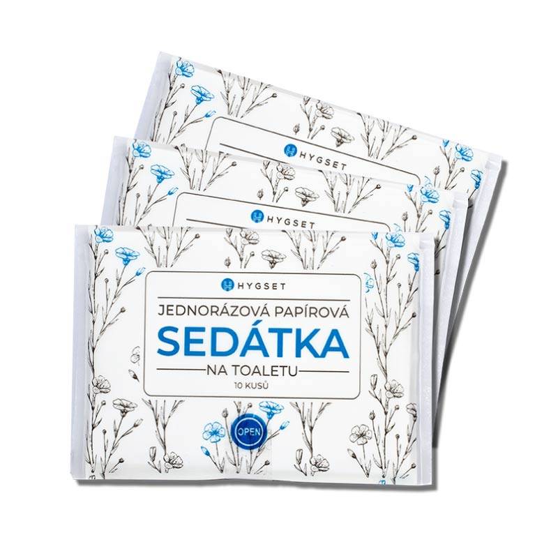 Hygset Jednorázová papírová sedátka na toaletu 10 ks