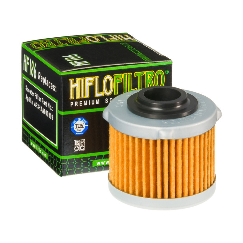 Hiflofiltro Olejový filtr Hiflofiltro, Aprilia 125, 200 Scarabeo, Italjet Dragster 125 / 200 (2022-) HF186