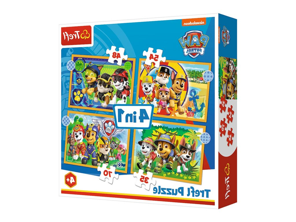 mamido Puzzle 4v1 Prázdninová Tlapková Patrola Trefl 34395