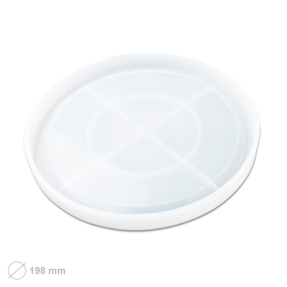 Manumi Silikonová forma na odlévání křišťálové pryskyřice kulatý podtácek 198x15mm - 1 ks