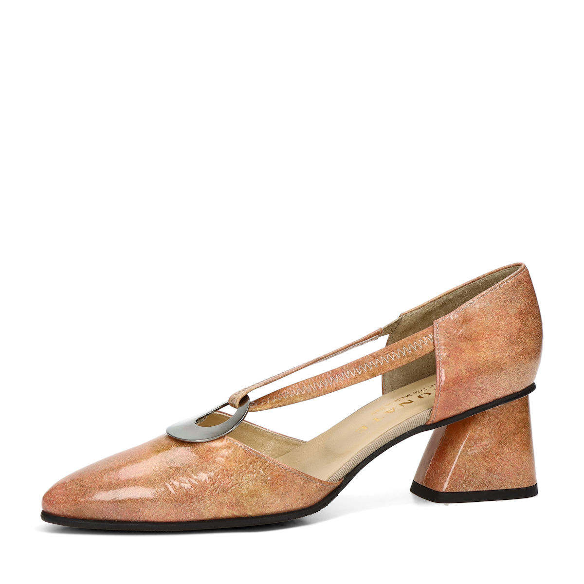 Brunate dámské kožené lodičky - béžovo hnedé - 36