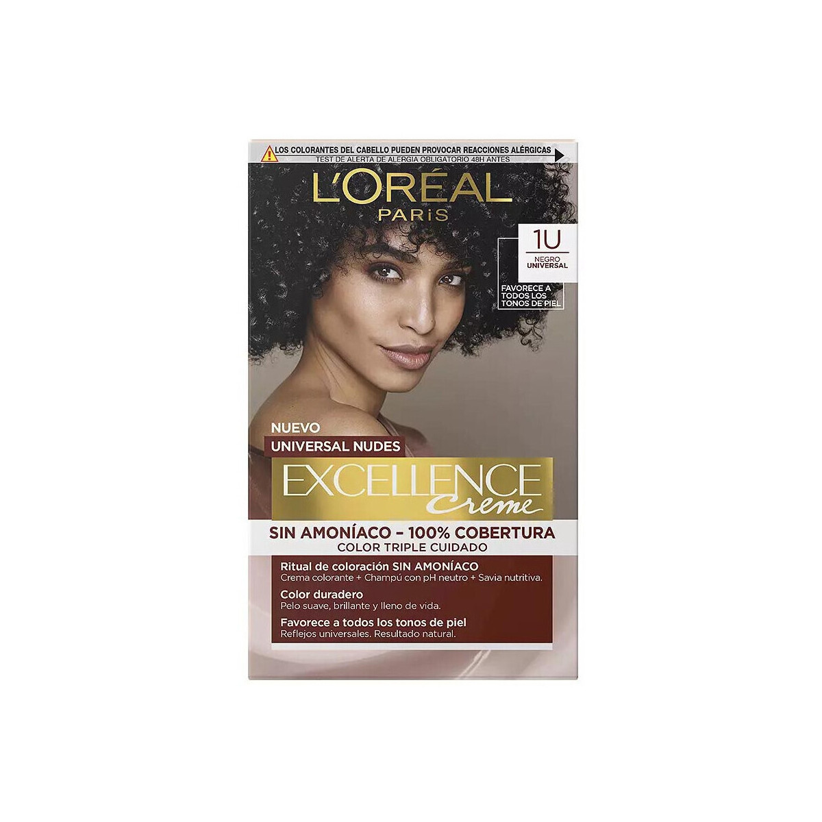 L'oréal  Excellence Creme Hair Color Universal Nudes - 1 Noir