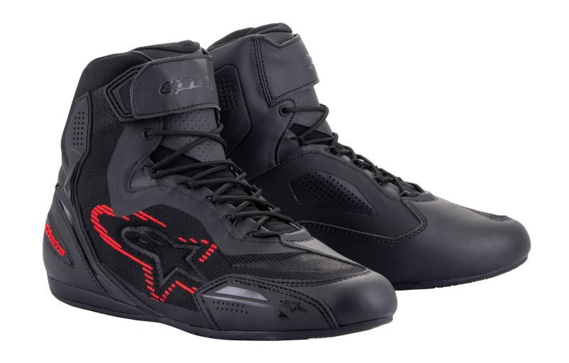 Alpinestars Boty na motorku Faster-3 Rideknit černo-tmavě šedo-červené