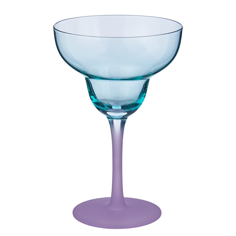 COCKTAIL NIGHT Sklenice na margaritu - tyrkysová/fialová