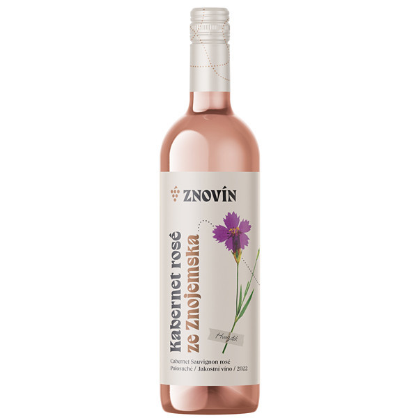 Cabernet Sauvignon rosé Jakostní 2022 0,75l Znovín Znojmo