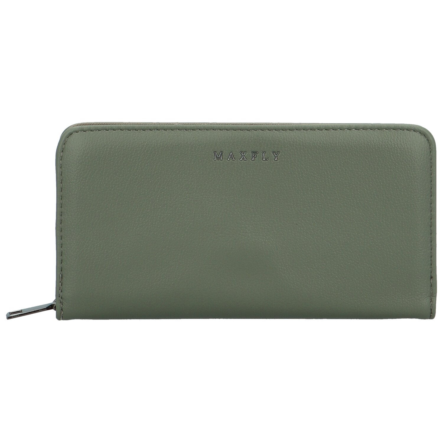 Trendy dámská koženková peněženka MaxFly Gelbert, šedo-zelená