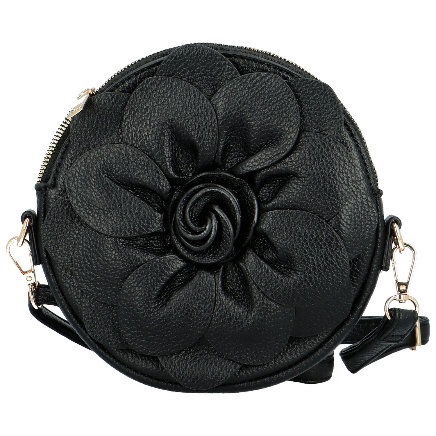 Luxusní dámská koženková crossbody kabelka MaxFly Scarlet, černá