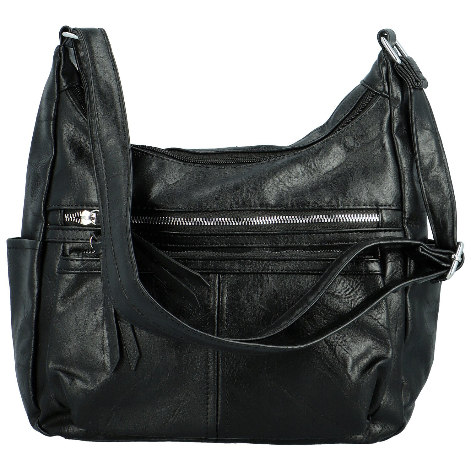 Stylová dámská koženková crossbody kabelka Palmira, černá