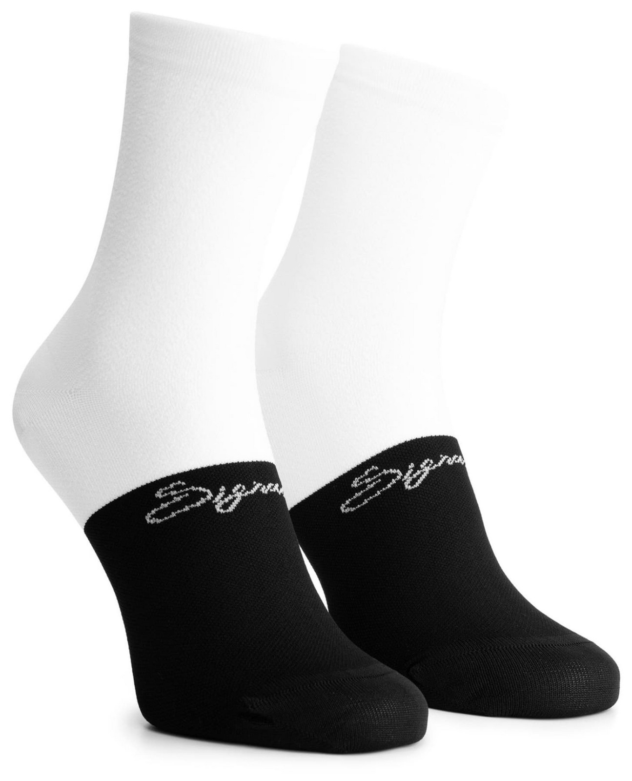 Prémiové vysoké sportovní ponožky Rogelli SIGNATURE, bílo-černé 36-39