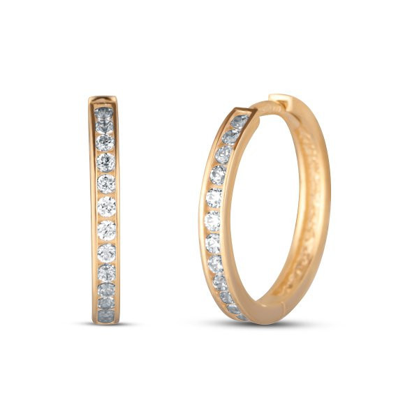 Náušnice se syntetickými kameny 236-087-002418 2.00g