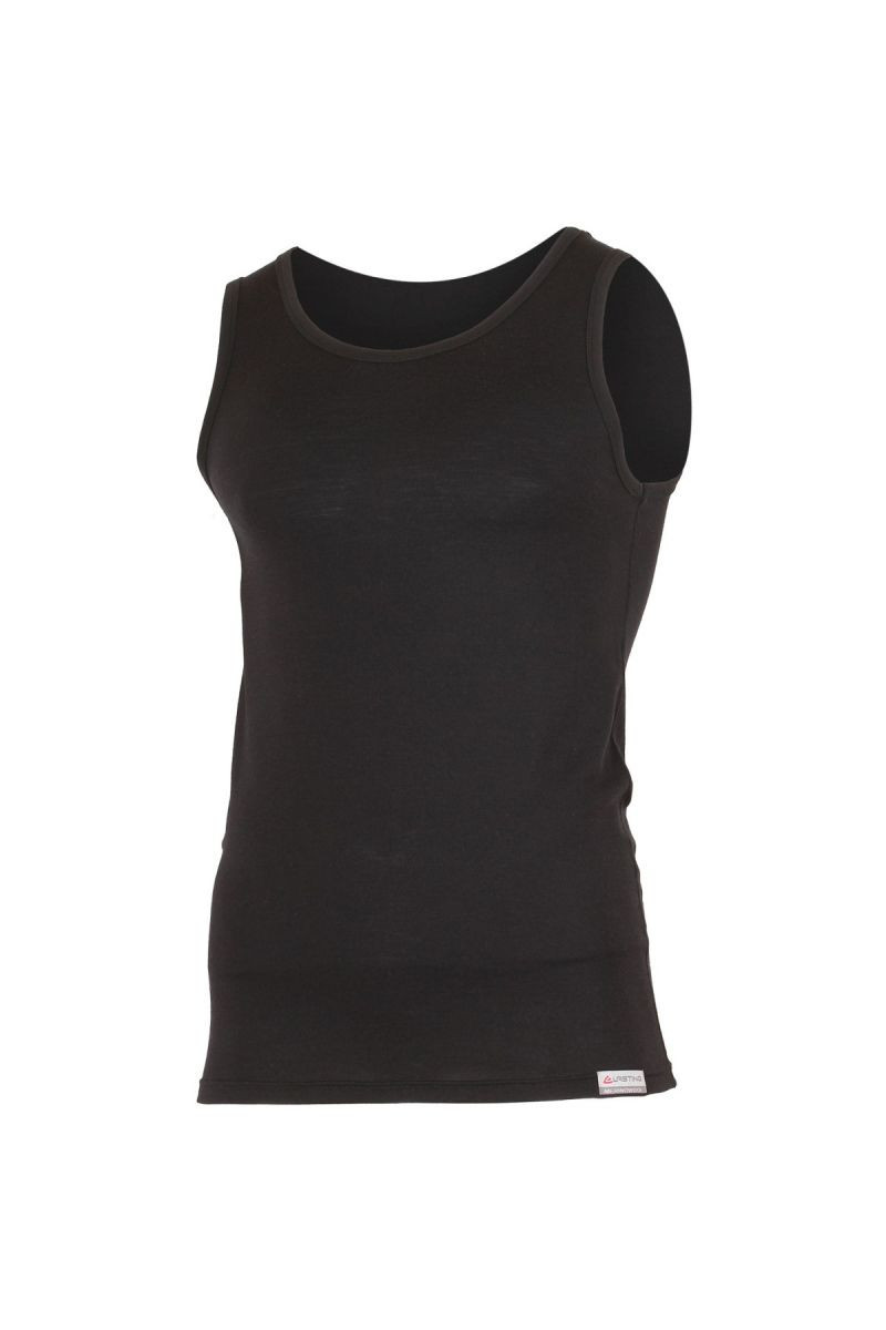 Lasting ANTON 9090 černé pánské vlněné merino tílko Velikost: S