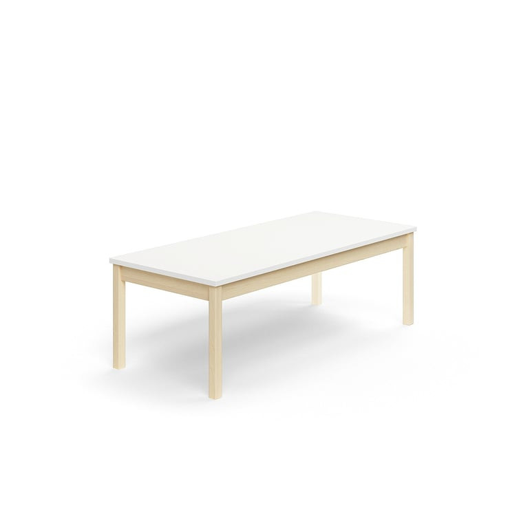 Stůl DECIBEL, 1600x700x530 mm, akustická HPL deska, bříza/bílá